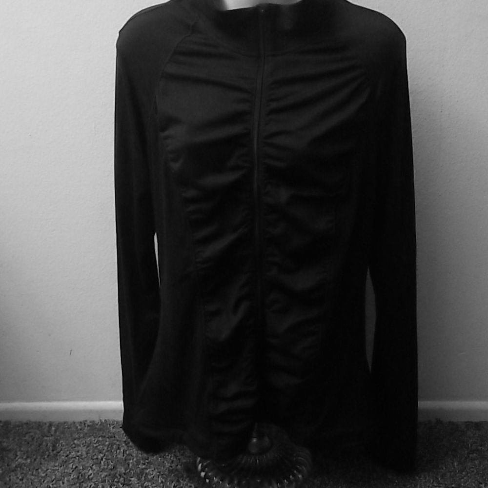 Victoria Secret VSX black ruched jacket Large